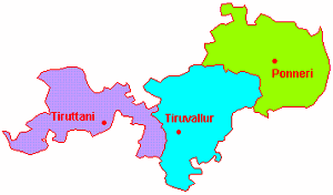 (Map) Blocks in Tiruvallur District.