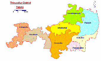 (Map) Taluks in Tiruvallur District, Click to see a bigger map